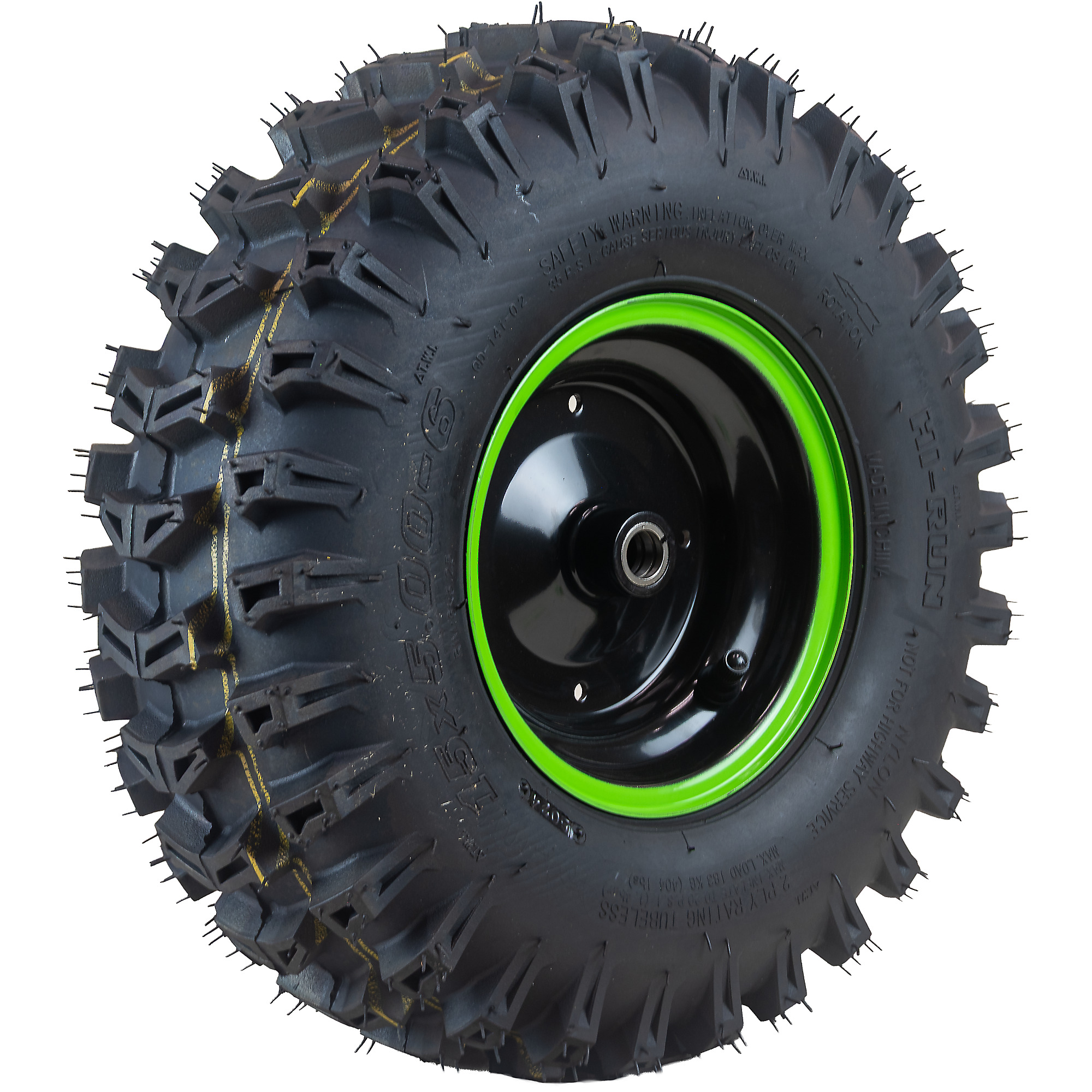 Hi-Run Snowblower Tire Assembly 15x5.00-6 2PR on 6x2.5 WHEEL (5/8" Hub), SNPT1023